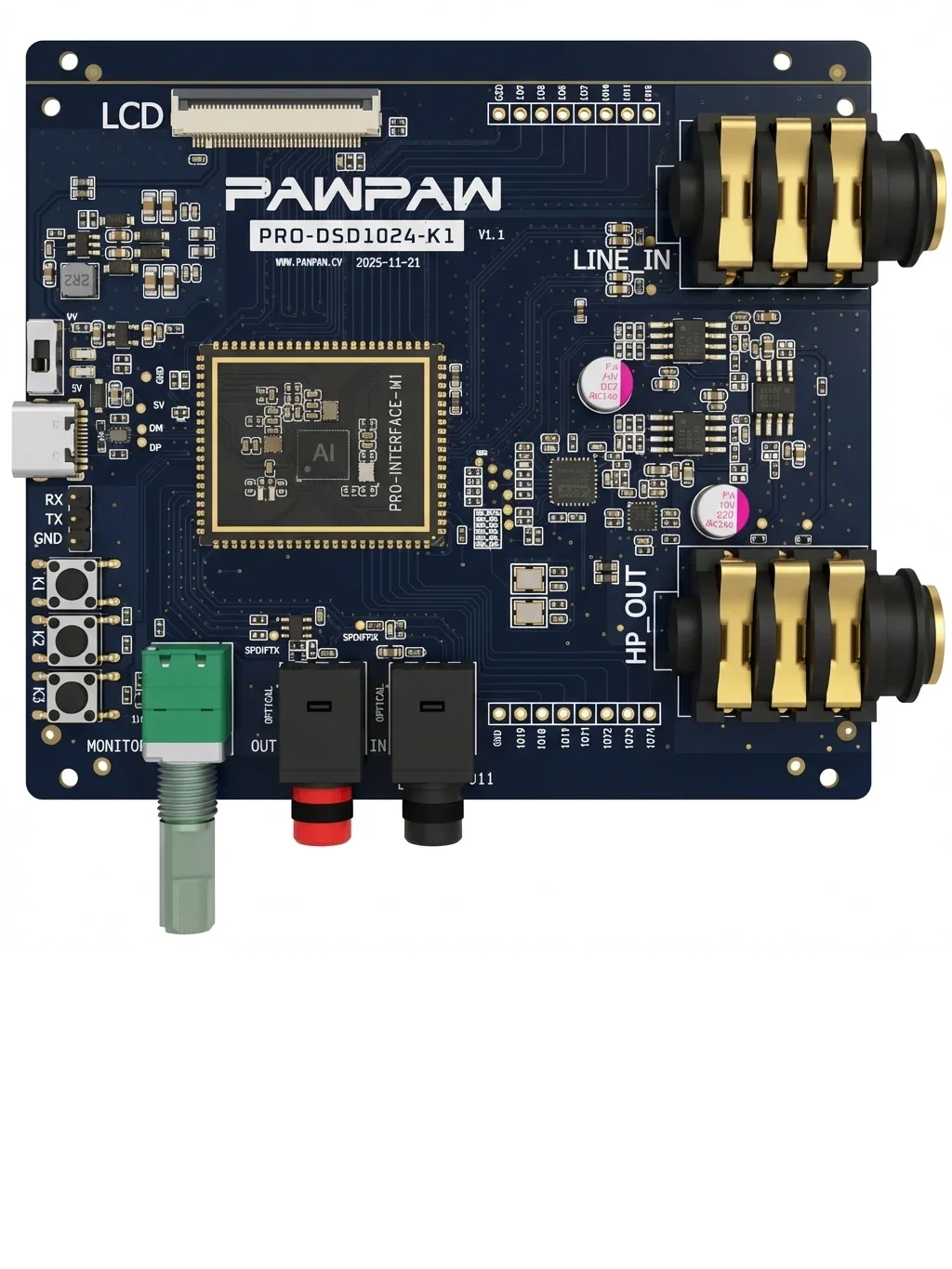 PRO-DSD1024-K1 高规格USB解码器